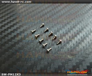 Hawk Creation M1.2x3mm Pan Head Stainless Steel Screws (10pcs)